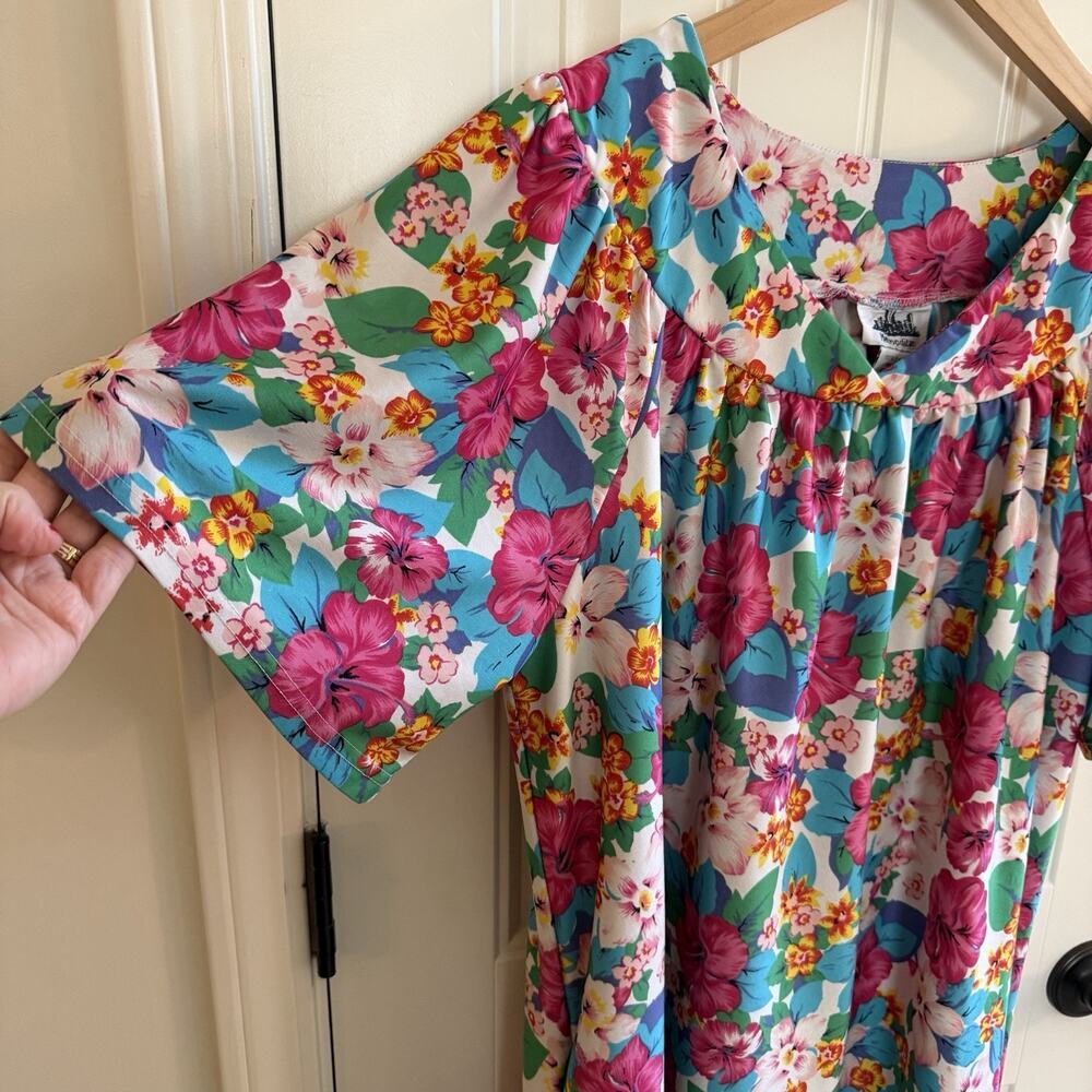 Vintage Metropolitan Floral Muumuu House Dress Women’s Size Large Hawaii Floral - Picture 3 of 10